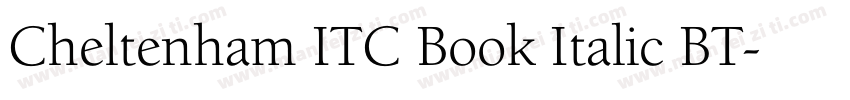 Cheltenham ITC Book Italic BT字体转换